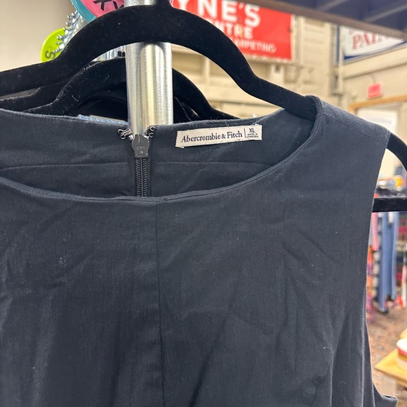 Abercrombie & Fitch black mini / midi dress size XL - Picture 3 of 6